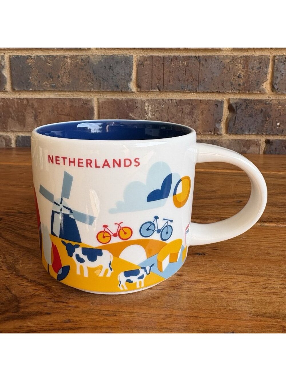 Starbucks Netherlands Coffee Mug You Are Here Collection 14 oz. Tulips Windmills